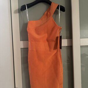 Marciano Small Orange Bandage Dress